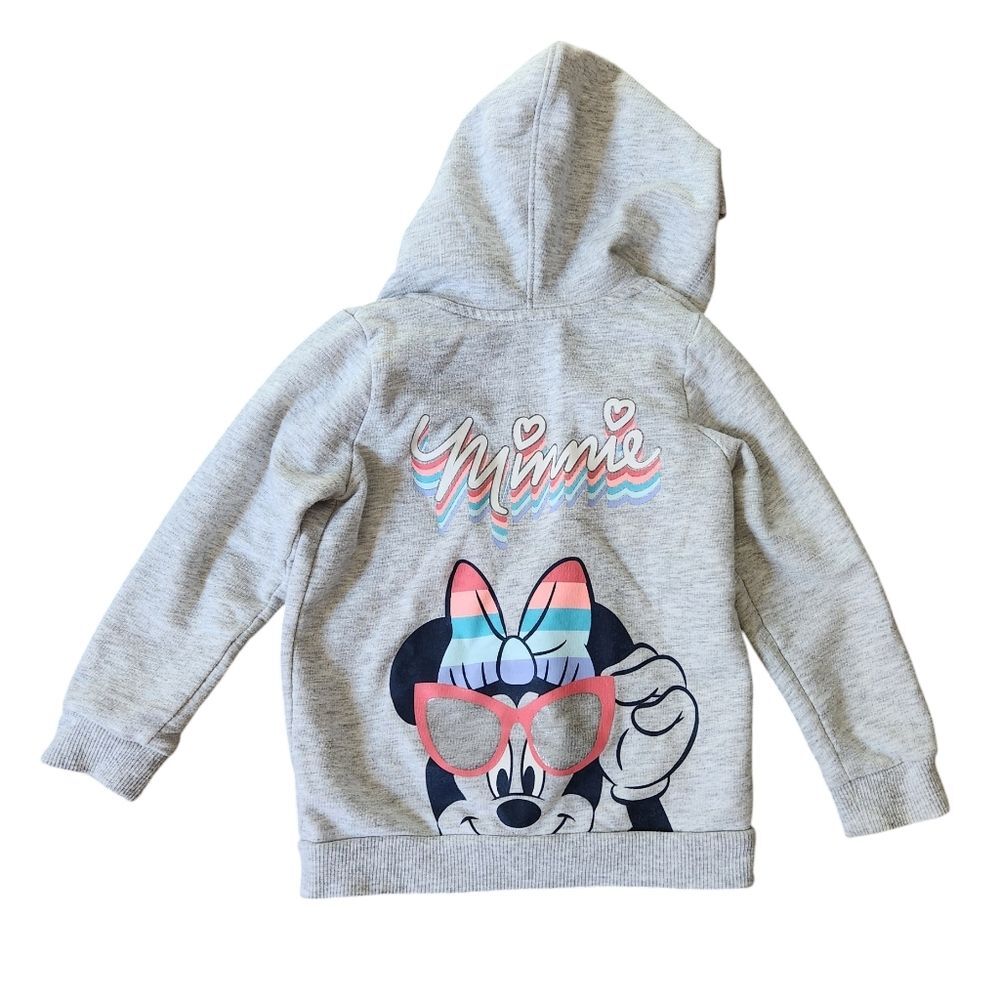 Jumping Beans Disney Girls Minnie Mouse Zippered Hoodie Size 24 months Gray